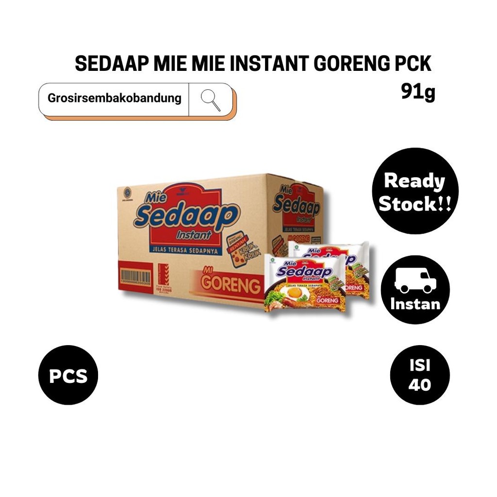 

SEDAAP MIE MIE INSTANT GORENG PCK 91g - 1 Dus - Kota Bandung