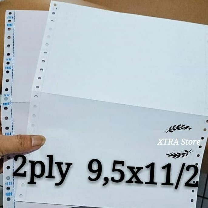 

Kertas 2ply continuous form 9.5x11/2 inch isi 500set