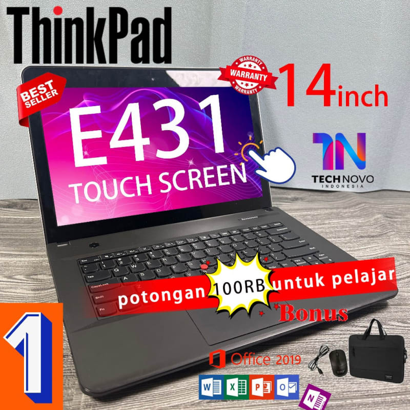 Lenovo Laptop E431 Core i5 Gen 3 Ram 4/8gb HDD 320GB/500GB SSD 128GB/256GB Peningkatan Baru Laptop S