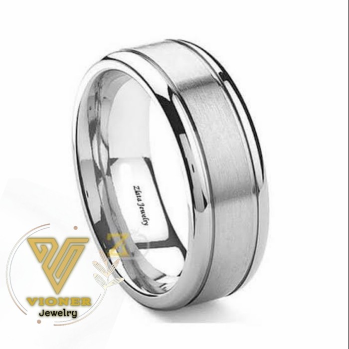 Cincin Pria Cincin Kawin Palladium Single 37
