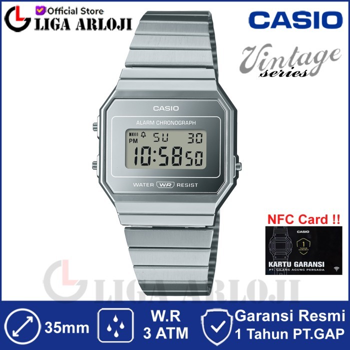 CASIO A700WEV-7ADF Jam Tangan Unisex Digital Vintage A700WEV-7A A700W