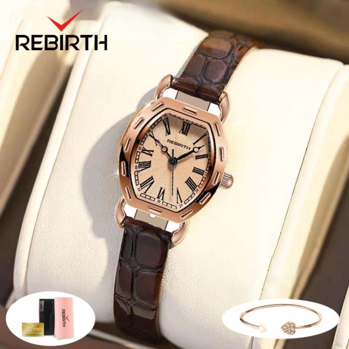 REBIRTH Jam Tangan Wanita Original Square Anggun Jam Tangan Cewek