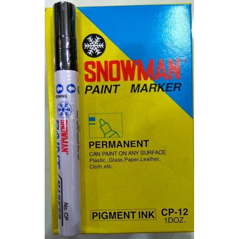 

Top sale Paint Marker / Spidol Cat Hitam Permanent Snowman CP - 12