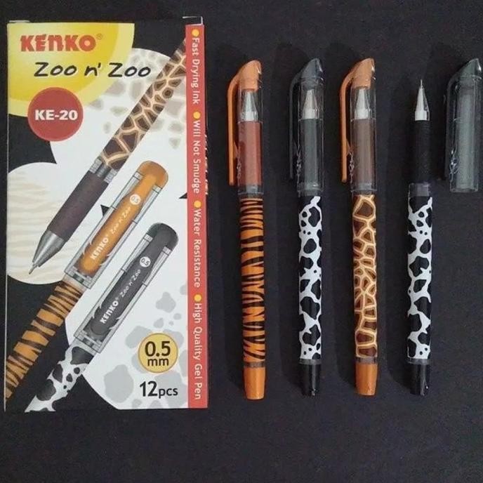 

Ready Terkini 1 lusin Pulpen gel kenko motif hewan zoo n zoo