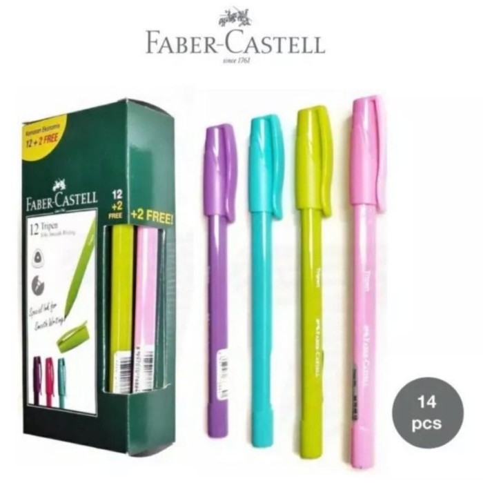 

CN112 Pulpen Tripen Faber Castell Black Ink (Beli 1 Lusin Free 2 pcs) NEW