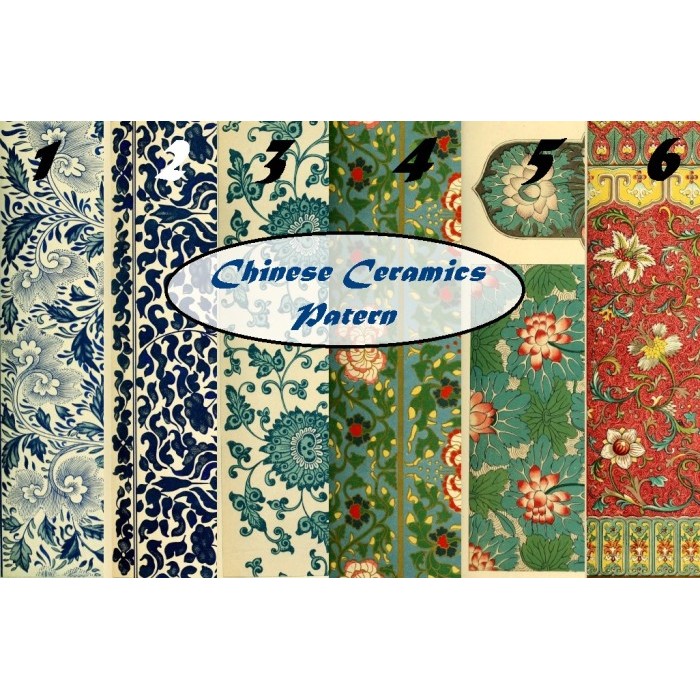 

ZO456 Kertas Scrapbook - Chinese Ceramics Pattern_PBB21 Design NEW