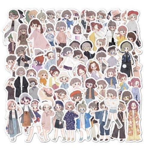 

CN376 Chibi Caracter Washi Paper Sticker (10pcs) TERBARU