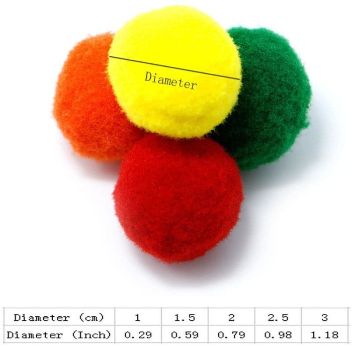 

RT156 Mini Pom Poms 30mm (10ps) OBRAL