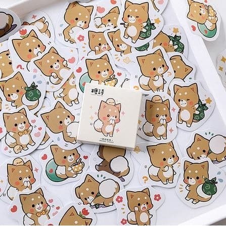 

JJ710 Label Sticker - Shiba Inu Style (45pcs) NEW