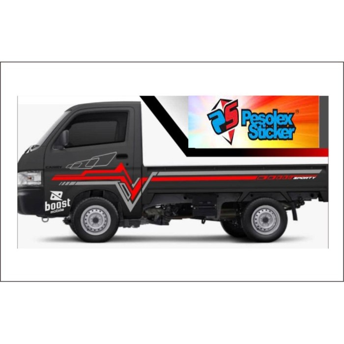 Cutting Sticker Lis Body Mobil Carry Tayo Picup