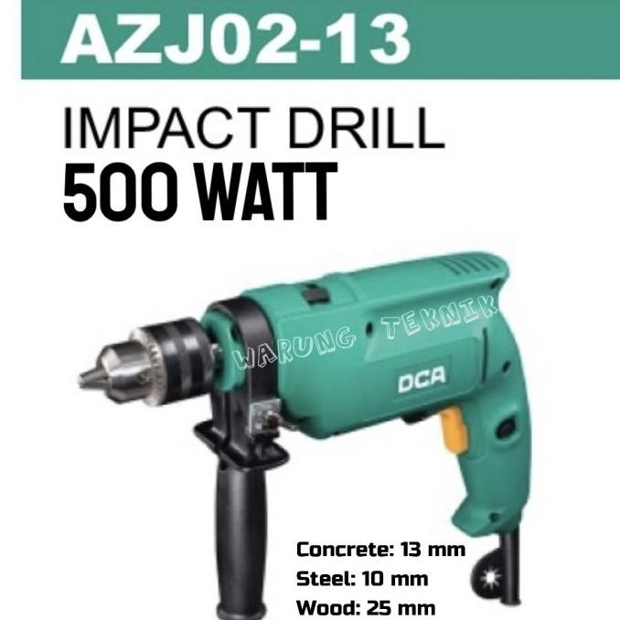 Dca Azj02-13 Electric Impact Drill / Bor Tangan / Bor Tembok 13 Mm Promo