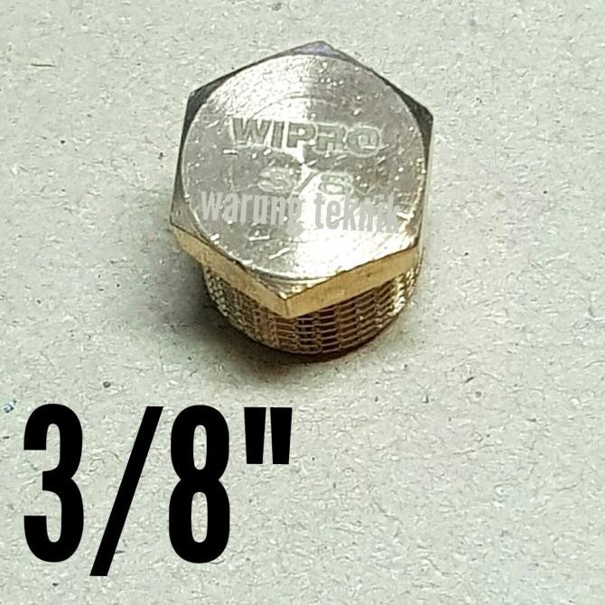 Dop Drat Luar Kuningan Male End Cap 3/8" Termurah