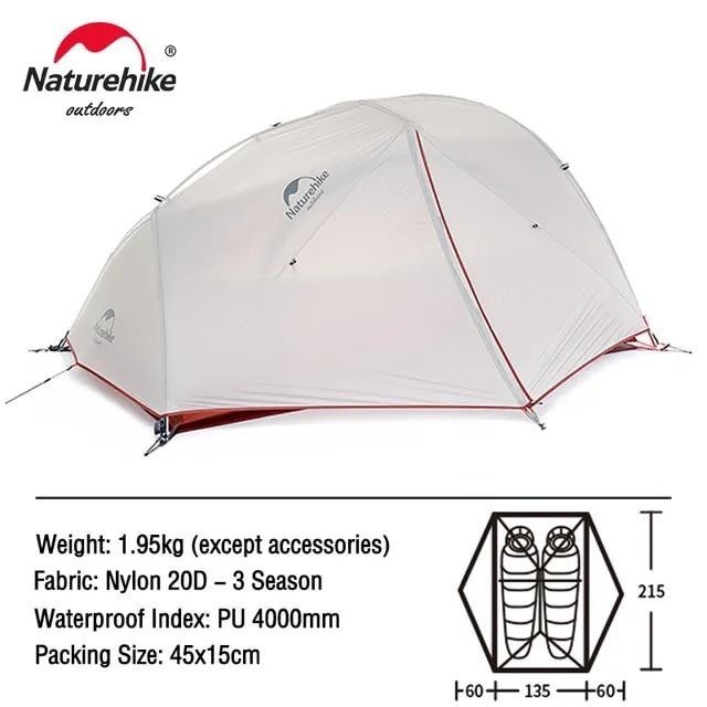 Tenda star river naturehike NH17T012-T tenda camping 2 orang