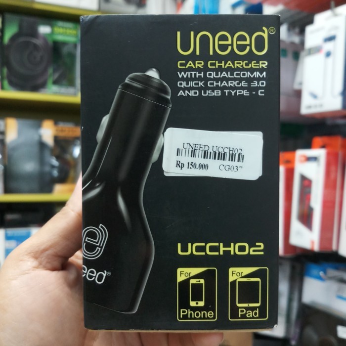 Terlaris Produk Car Charger Uneed Compact Ride UCCH03 / Charge Mobil Uneed Compact
