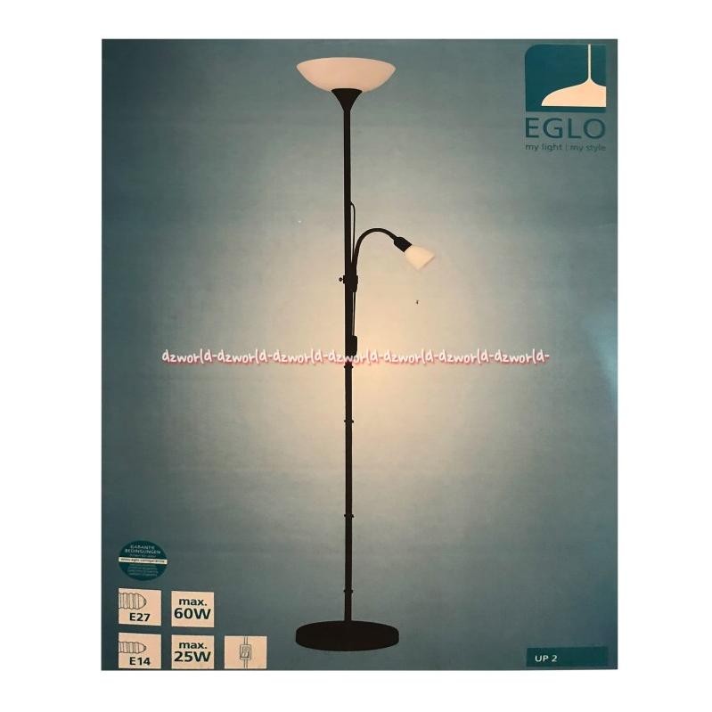 Eglo Up Lampu 60 Watt HItam Black Standing Lamp Lampu Lantai