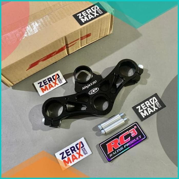 Triple Clamp Segitiga Stang Atas RC3 Ninja RR 150 RR 150RR Hitam 11OKT