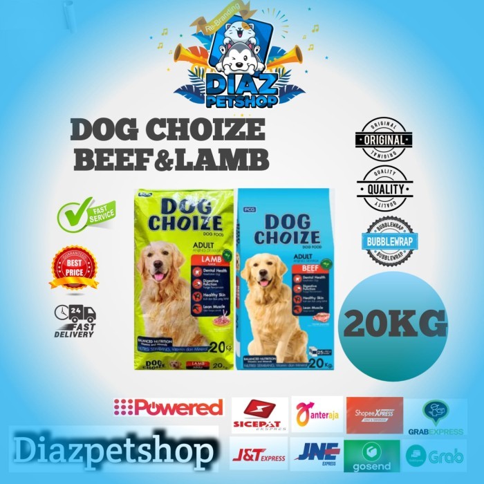 DOG CHOIZE ADULT 20KG ALL VARIAN / DOG CHOIZE BEEF / DOG CHOIZE LAMB