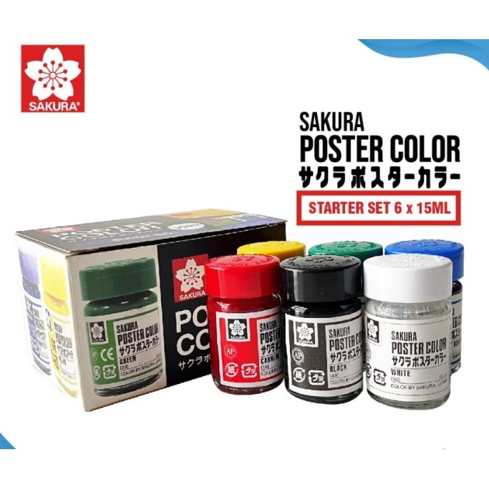 

TERBARU - Sakura Poster Color Starter Set 6x15ml / Cat Poster Sakura