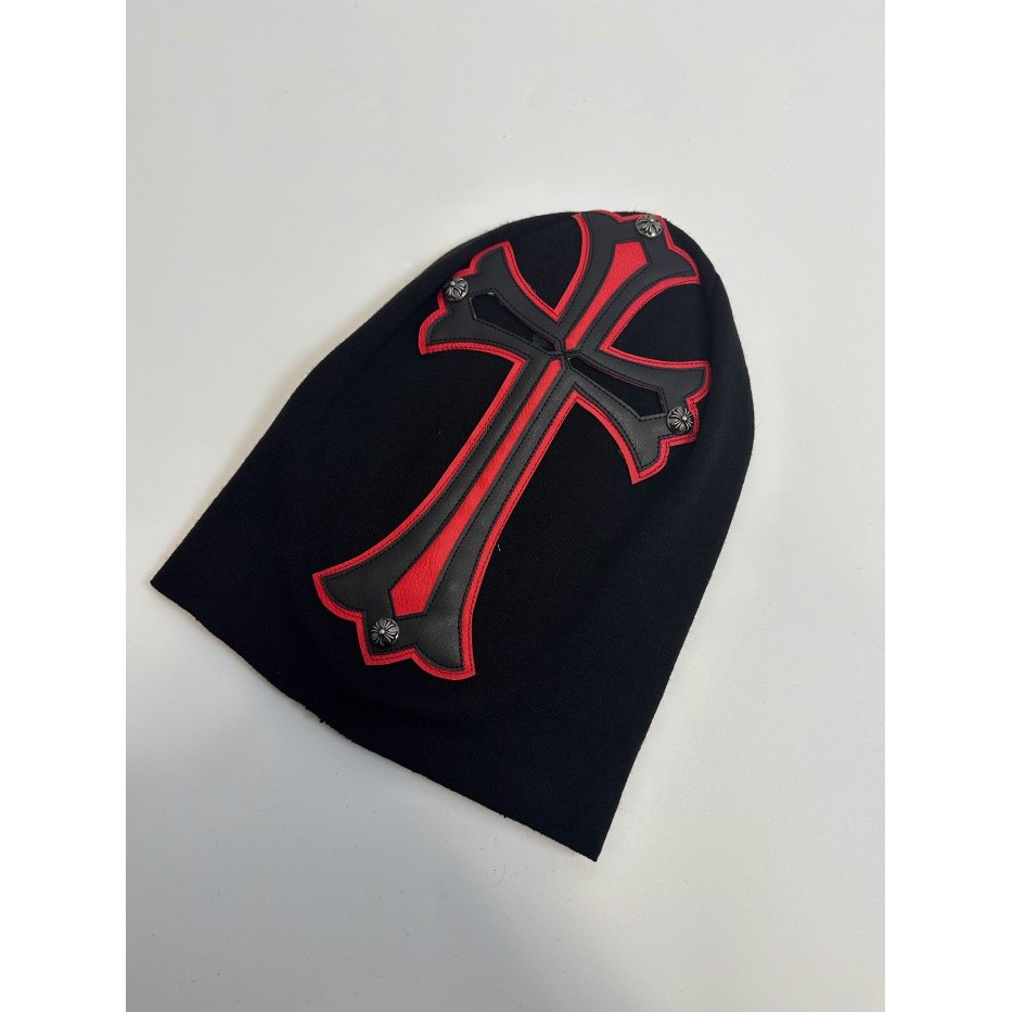 Chrome Hearts Leather Cross Cashmere Mask