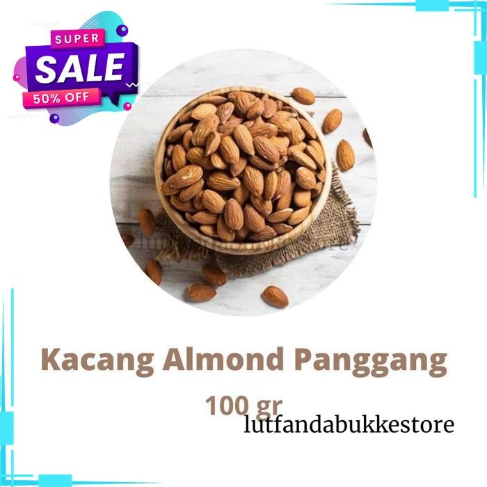 

[100 GRAM] KACANG ALMOND PANGGANG/ ROASTED ALMOND DISKON GEDE !!