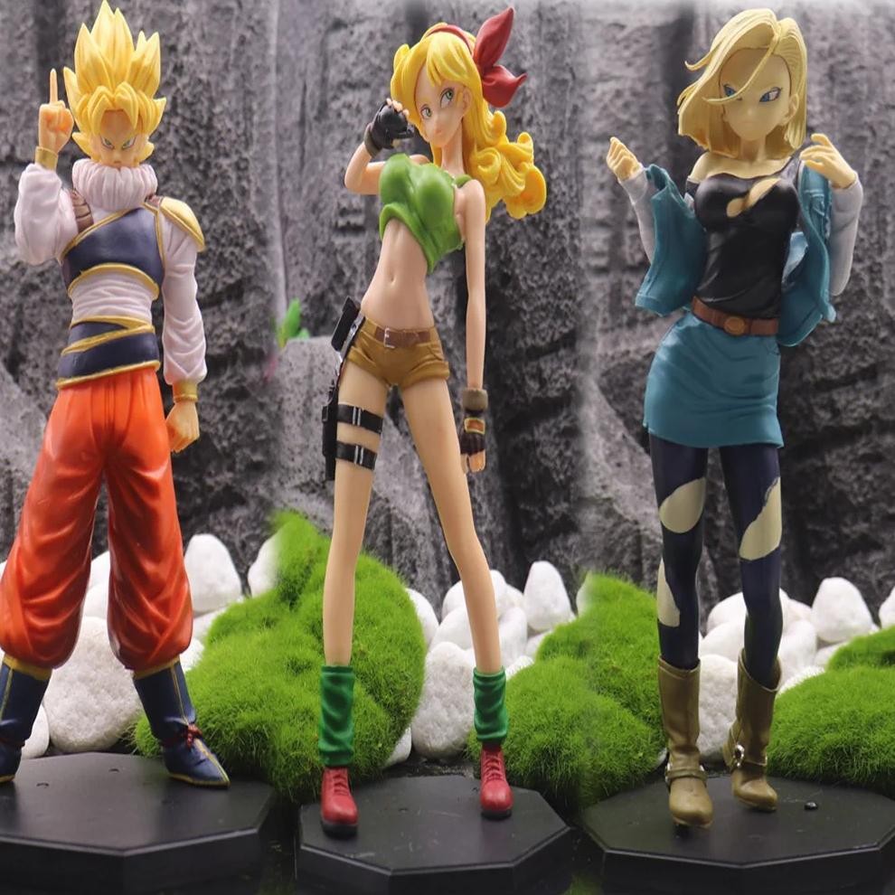 amine dragon ball lunch android 18 son goku piccolo trunk action figure toys 17-27cm