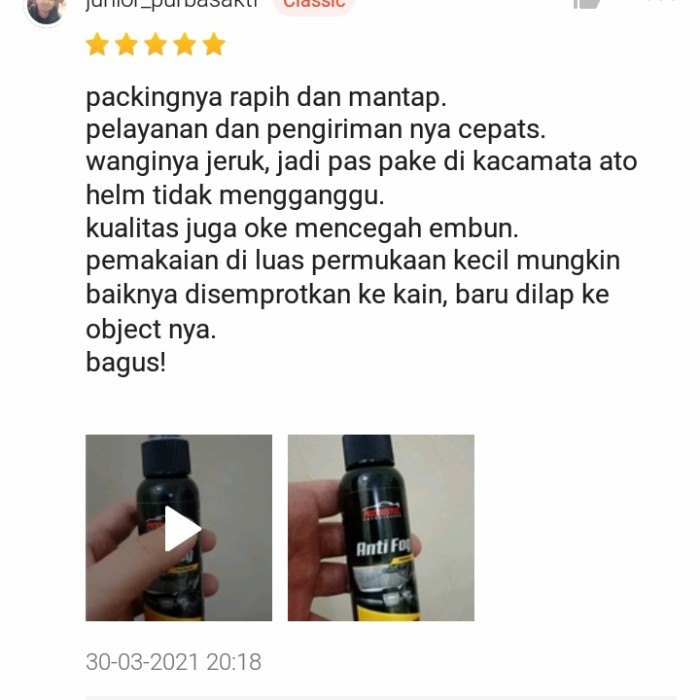 Baru Anti Fog Spray Anti Air/Kabut/Embun Mobil Helm Spion Kacamata Lensa 01