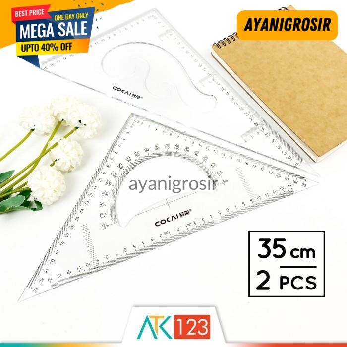 

TERBARU PENGGARIS SEGITIGA / TRIANGLE RULER SET RLS-KJ-1235 BY AYANI GROSIR !!