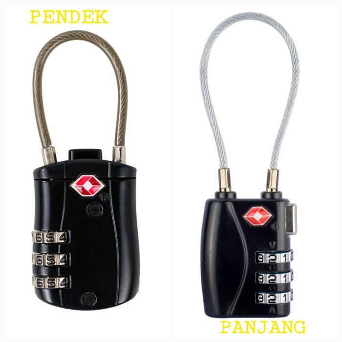 Peter - Tsky Gembok Koper Tas Travel Tsa Tali Kawat Baja Serbaguna Pin Angka