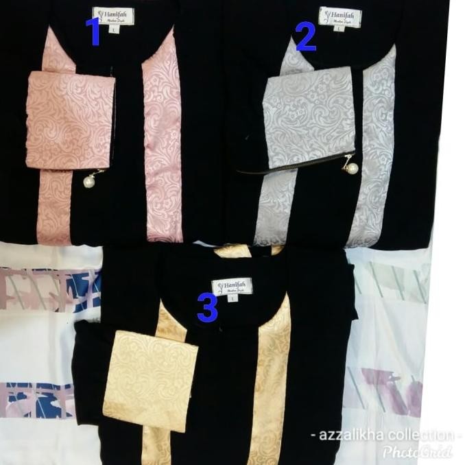Baru Gamis Syari Sabyan Jack Black Premium Mta Set Khimar Dan Cadar