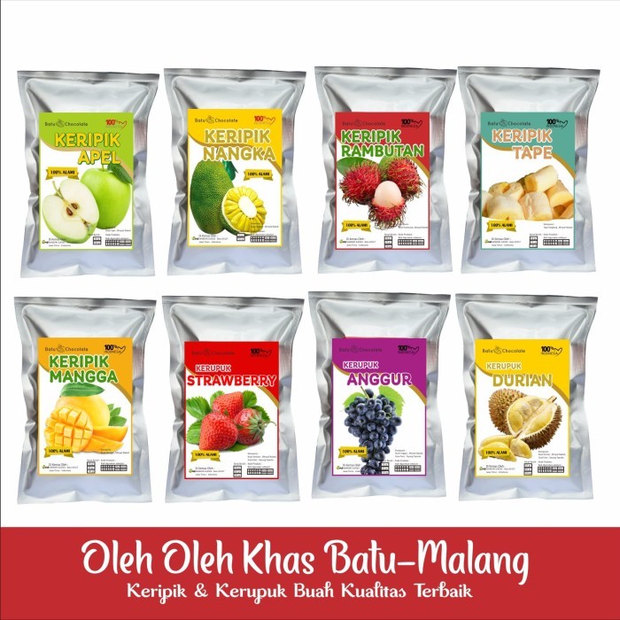 

KOMPLIT KERIPIK APEL ~ KERUPUK STRAWBERRY ~ OLEH OLEH MALANG ~ 50 gr