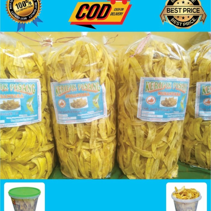 

TERBATAS (Termurah) keripik pisang asin gurih kemasan 1kg