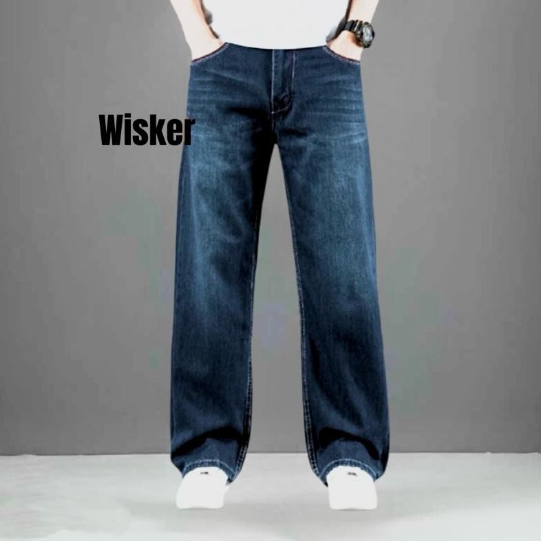 Celana Jeans Kulot Pria Beggy Jeans Gombrang Korean Style-lose beggy jeans pria
