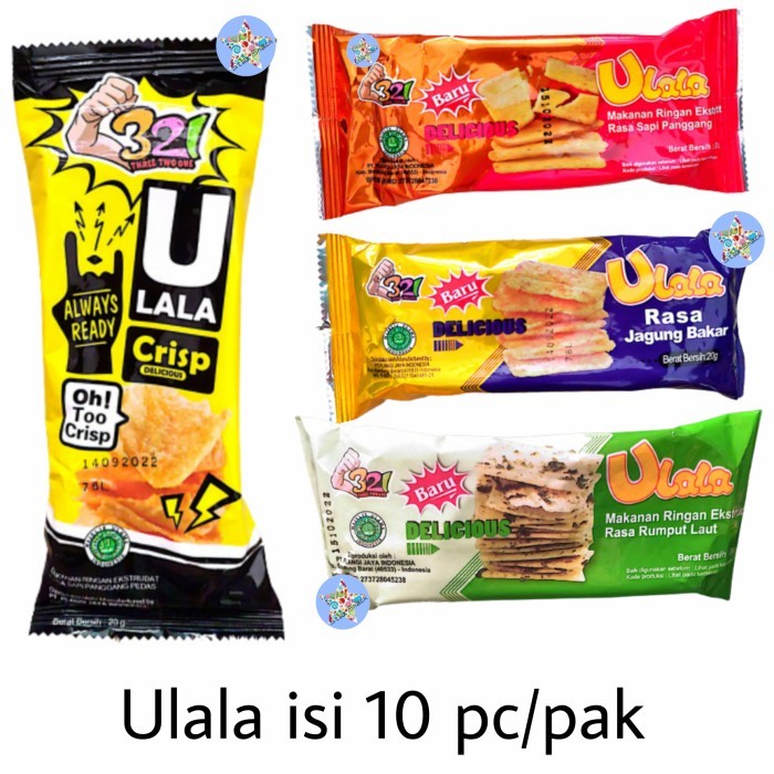 

FREE ONGKIR Ulala Crisp 321 Potato Chips isi 10pc/ pack