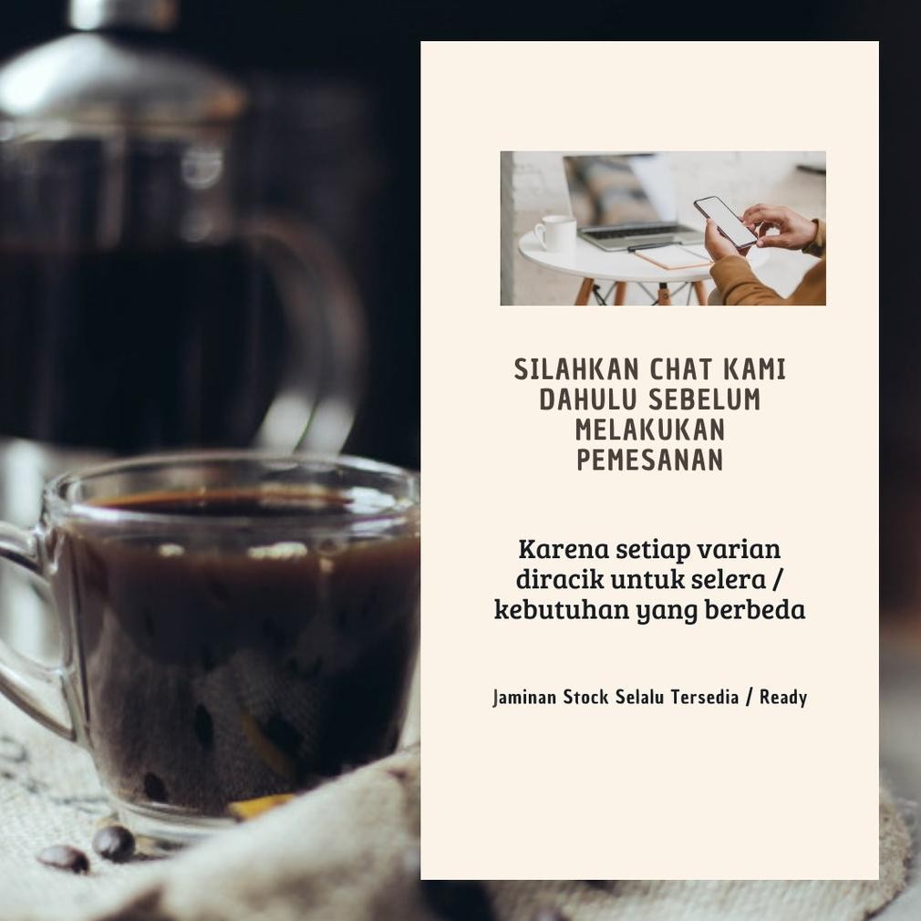 

Ready Kopi Bubuk Java Robusta [Sekilo 62Rb, Kemasan 4 Pak @250G] Termurah