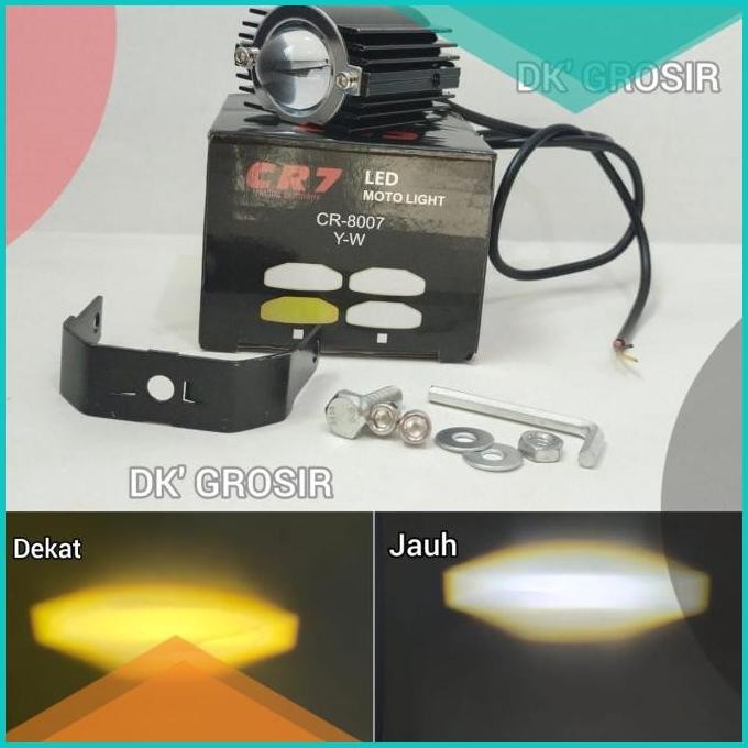 Lampu tembak CR7 CR 8007 - LED Laser CR7 High Low Kuning Putih 20watt