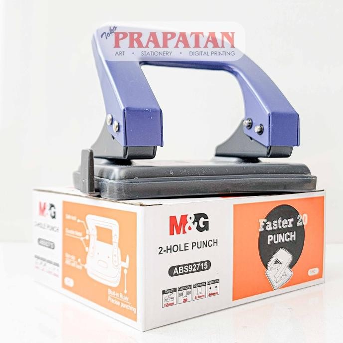 

Premium Quality Pembolong Kertas M&G Faster 20 ABS92715 | 2 Hole Punch