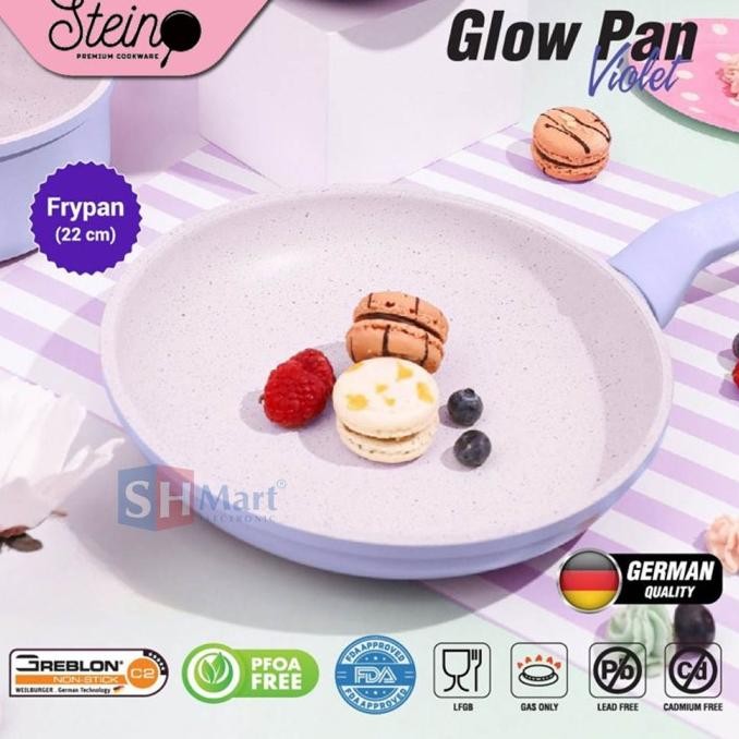 Glow Pan Violet Set / Satuan Steincookware Glowpan Ori Stein Cookware