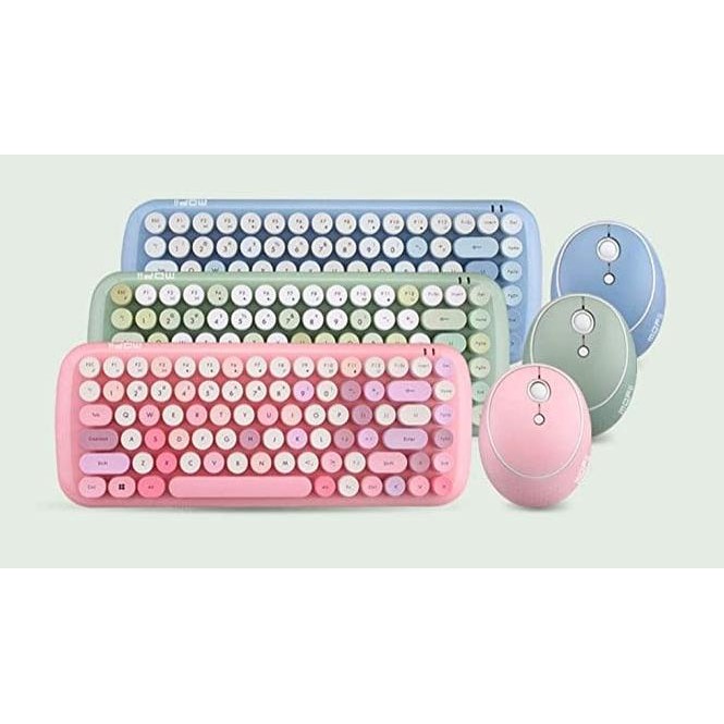 Keyboard Mouse Set Wireless Premium Unik Lucu 2.4G Sb11 Restock
