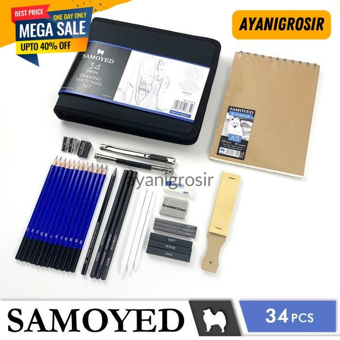 

GRATIS ONGKIR PERALATAN GAMBAR SKETSA / DRAWING SKETCHING SET SAMOYED P34 BY AYANI GROSIR !!