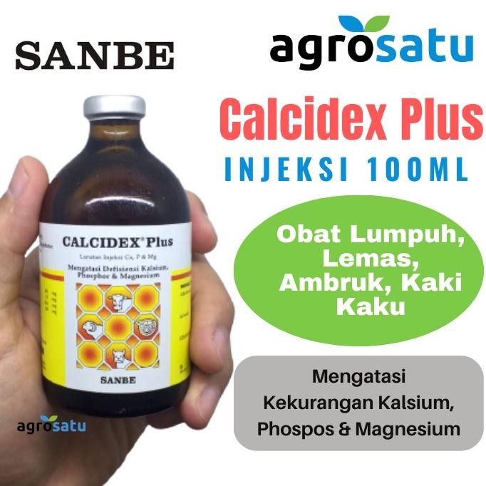 Terbaru Calcidex Plus 100Ml Obat Kambing Sapi Anjing Babi Lumpuh Lemas Ambruk Milk Fever Kaki Kaku M