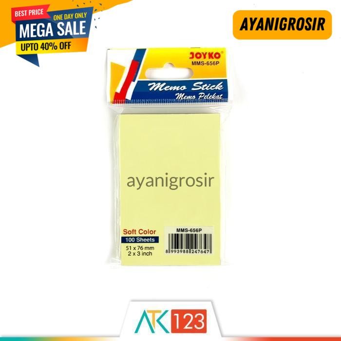 

HOT DEAL STICKY NOTES JOYKO MMS-656P UK. 51 X 76 MM (2 X 3'') BY AYANI GROSIR !!