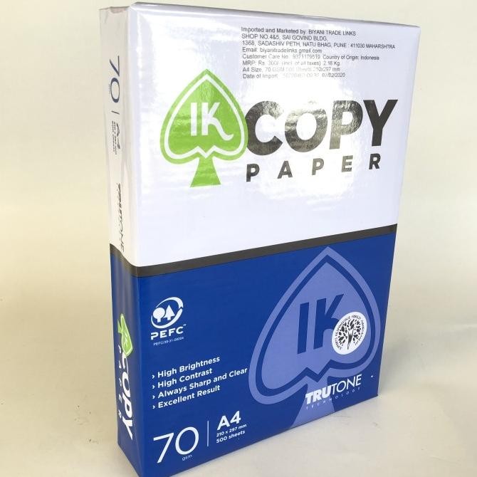 

Sale Kertas Hvs A4 70Gr Ik Copy Paper