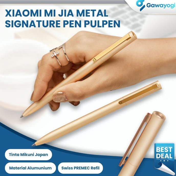 

Xiaomi Mi Jia Pen Pena Pulpen Ballpoint Metal Signature Tanda Tangan