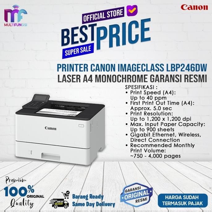 

Printer Canon ImageClass LBP246dw Laser A4 Monochrome Garansi Resmi