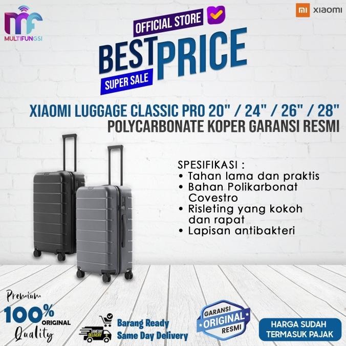 

Xiaomi Luggage Classic Pro 20" / 24" / 26" / 28" Polycarbonate Koper Garansi Resmi
