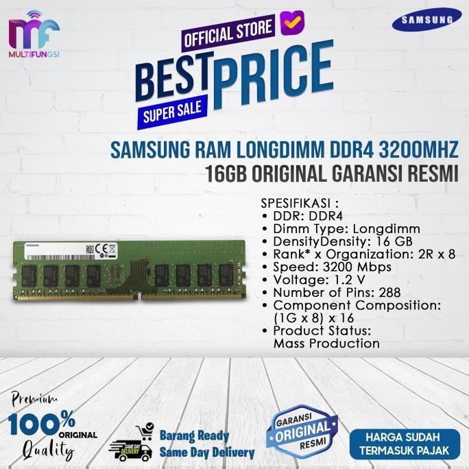 

Samsung RAM Longdimm DDR4 3200Mhz 16GB Original Garansi Resmi