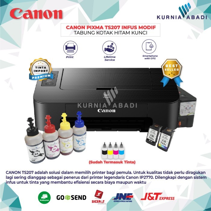 TERBARU - Printer Canon PIXMA TS307 Infus Tabung Kotak Print WiFi Copy Wireless