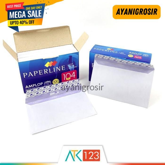 

BEST BRAND AMPLOP PUTIH PAPERLINE 104 PPS UK. 95 X 152 MM BY AYANI GROSIR !!