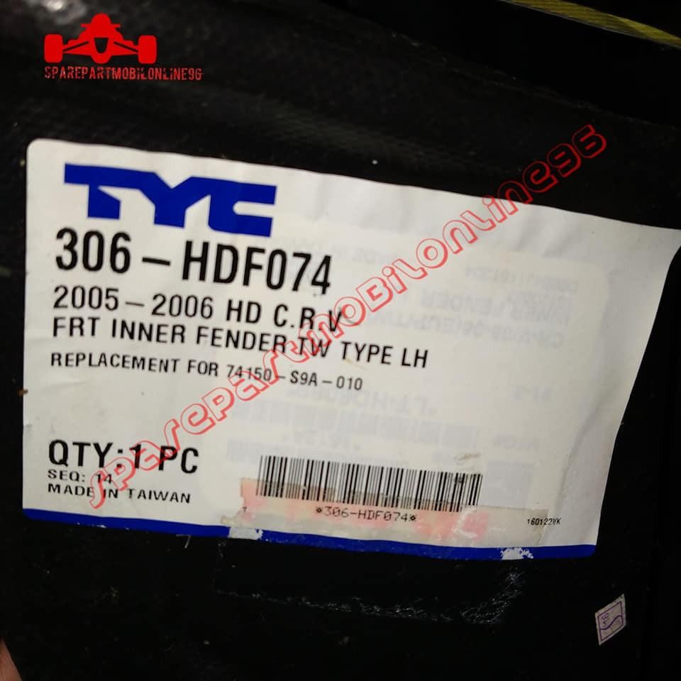 Inner Liner Fender Depan Honda Crv Gen 2 2005 2006 Taiwan