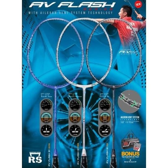 Raket Badminton RS AV FLASH 62 61 52 51 32 31 Control Power Prof Speed Original [terbaik]